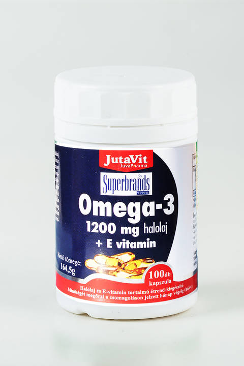 JutaVit Omega-3 Halolaj 1200 mg+ E-vitamin kapszula 100x